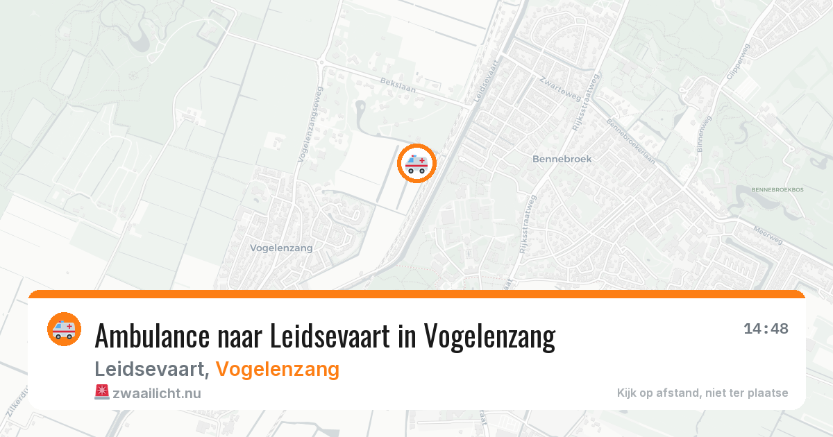 Ambulance naar Leidsevaart in Vogelenzang — 24 mrt 2026