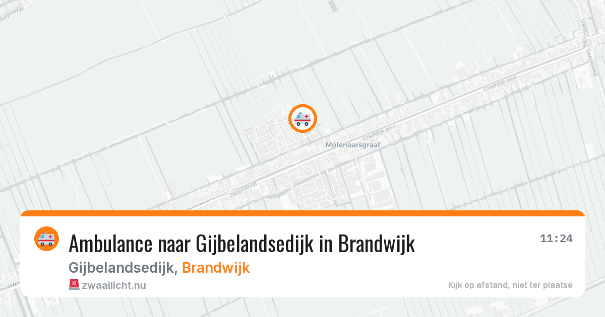 Ambulance naar Gijbelandsedijk in Brandwijk — 6 jun 2026