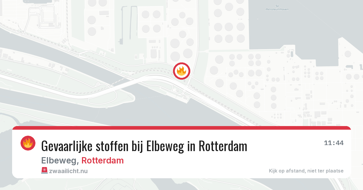 Gevaarlijke stoffen bij Elbeweg in Rotterdam — 1 jun 2026