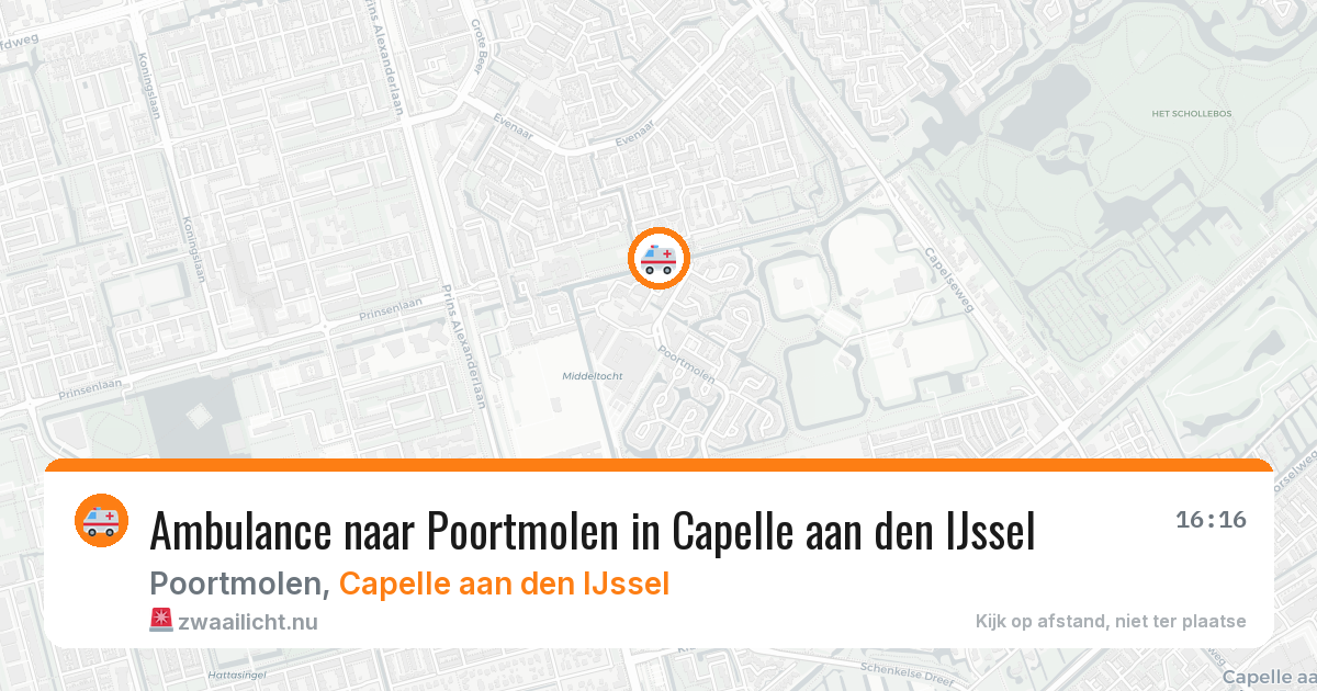 Ambulance naar Poortmolen in Capelle aan den IJssel — 18 mei 2026