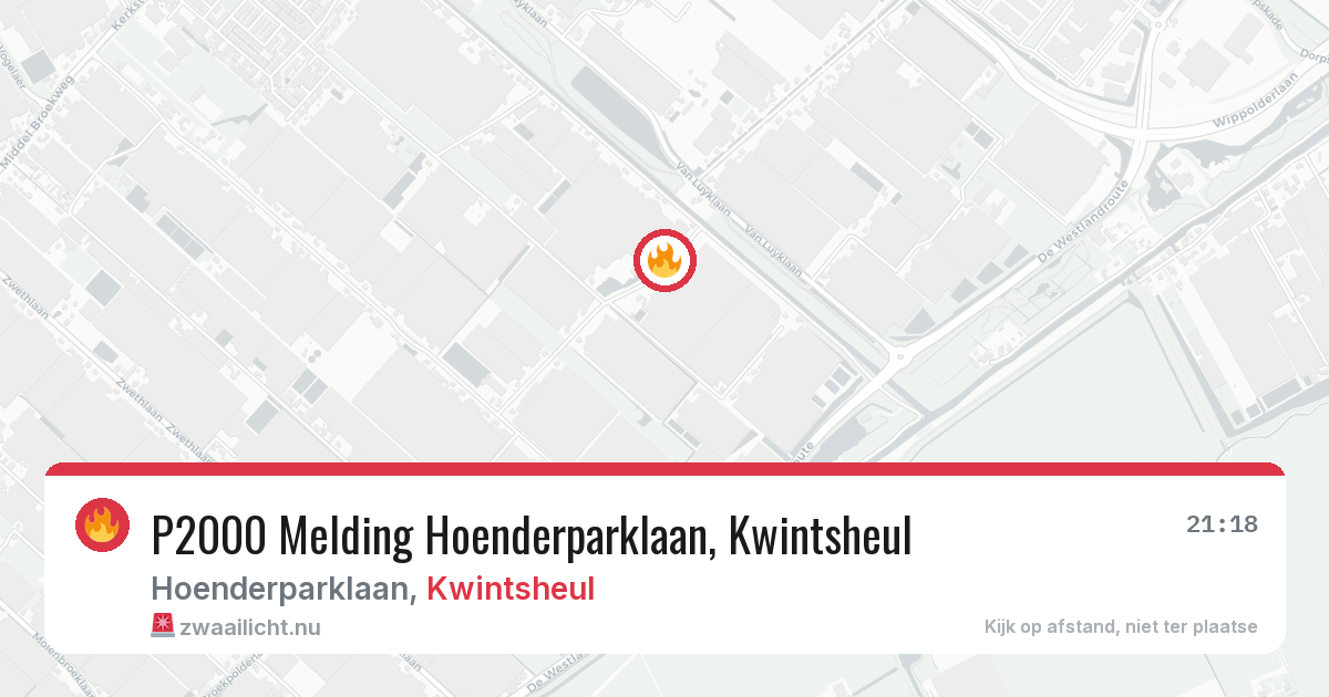 P2000 Melding Hoenderparklaan, Kwintsheul — 7 feb 2026