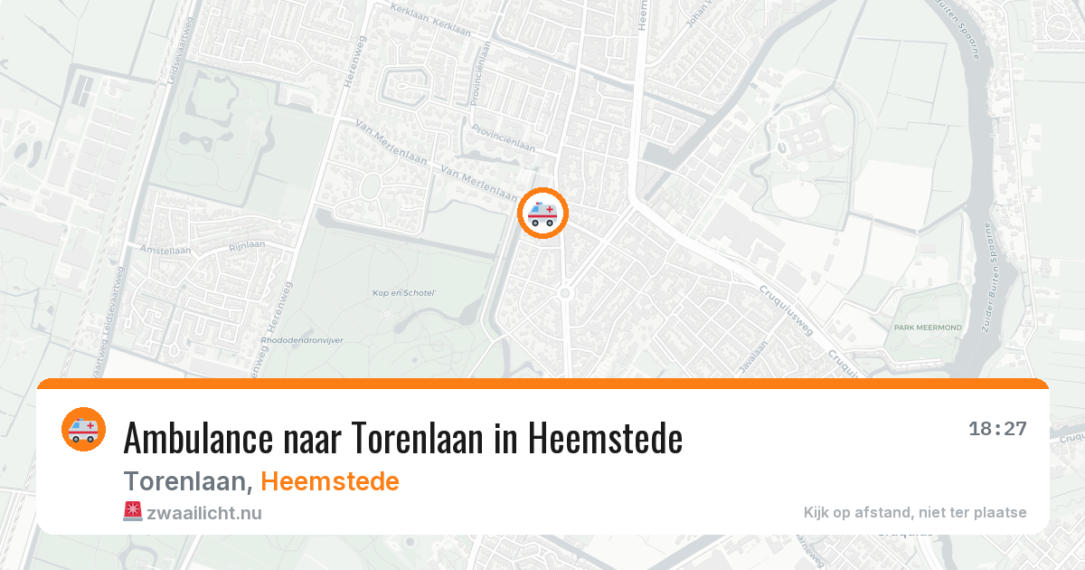 Ambulance naar Torenlaan in Heemstede — 17 mrt 2026