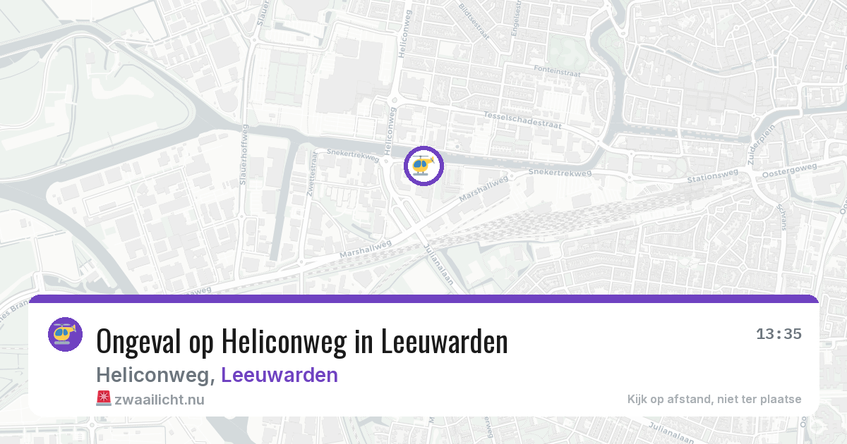 Ongeval op Heliconweg in Leeuwarden — 3 mei 2026