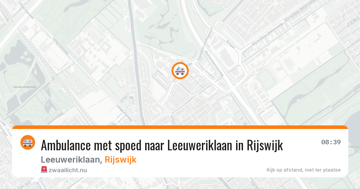 Ambulance met spoed naar Leeuweriklaan in Rijswijk — 23 mei 2026