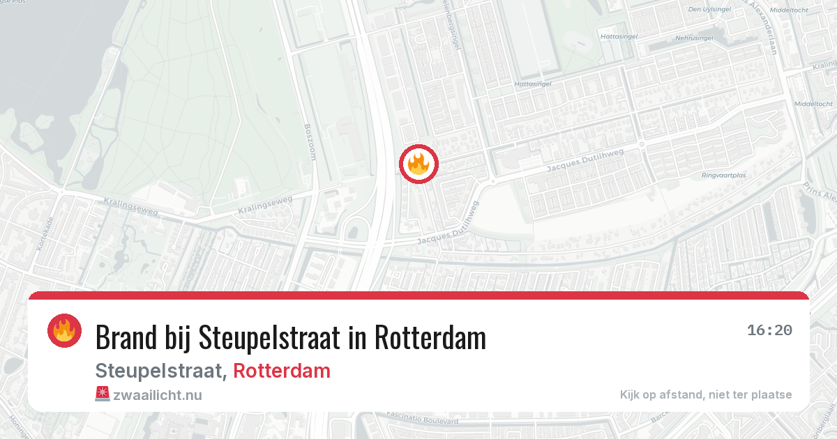 Brand bij Steupelstraat in Rotterdam — 20 mrt 2026