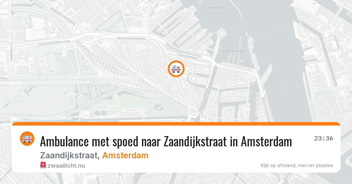 Ambulance met spoed naar Zaandijkstraat in Amsterdam — 22 jul 2026