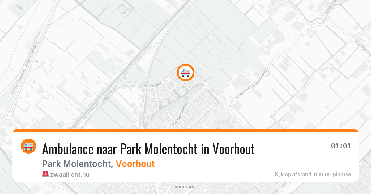 Ambulance naar Park Molentocht in Voorhout — 25 jul 2026