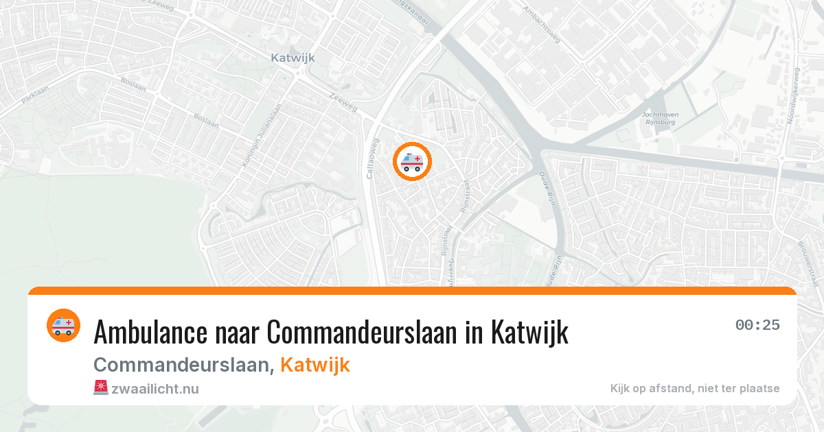 Ambulance naar Commandeurslaan in Katwijk — 14 mrt 2026