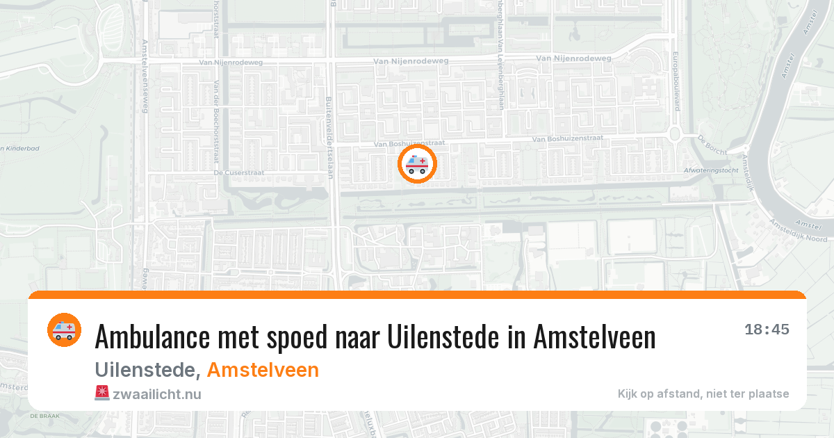 Ambulance met spoed naar Uilenstede in Amstelveen — 19 mrt 2026