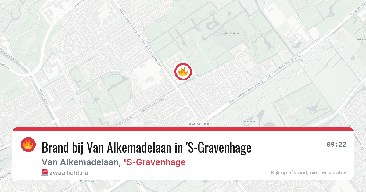 Brand bij Van Alkemadelaan in 'S-Gravenhage — 16 jul 2026