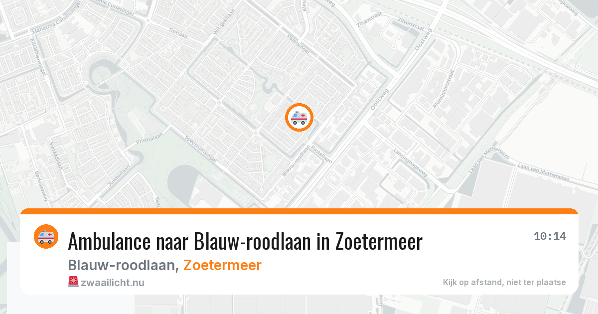Ambulance naar Blauw-roodlaan in Zoetermeer — 10 jul 2026