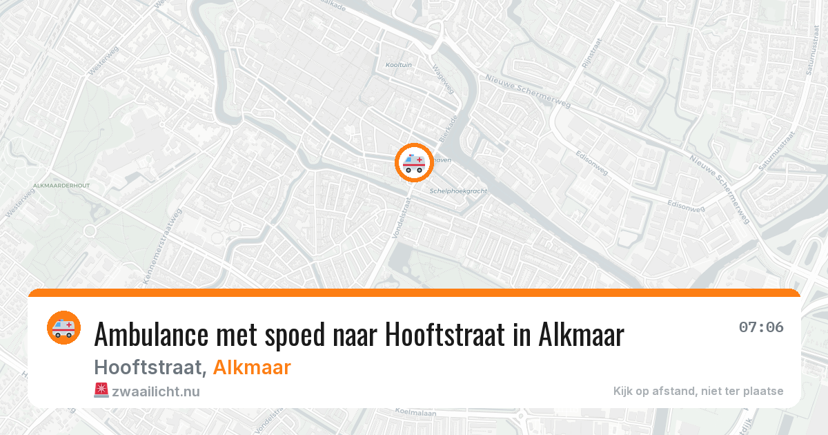 Ambulance met spoed naar Hooftstraat in Alkmaar — 20 mei 2026