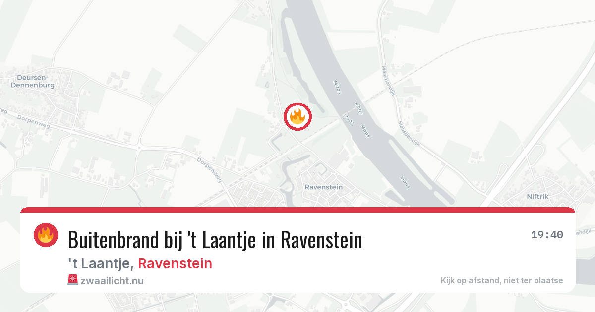 Buitenbrand bij 't Laantje in Ravenstein — 17 jul 2026