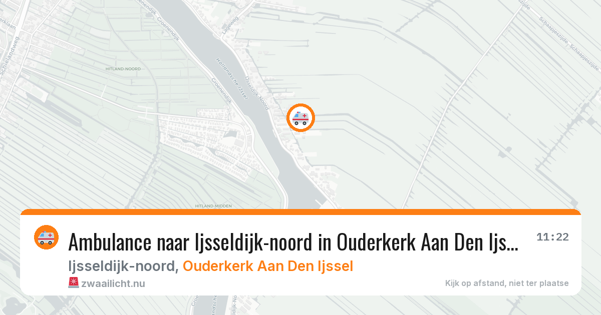 Ambulance naar Ijsseldijk-noord in Ouderkerk Aan Den Ijssel — 2 apr 2026