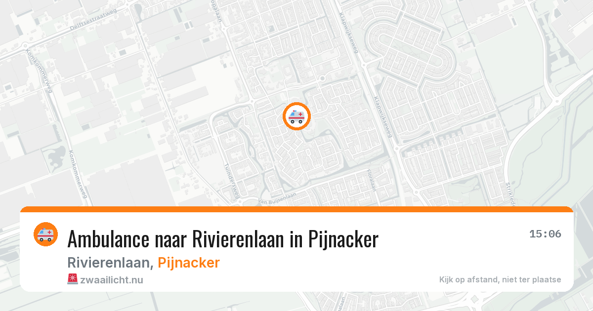 Ambulance naar Rivierenlaan in Pijnacker — 24 mrt 2026