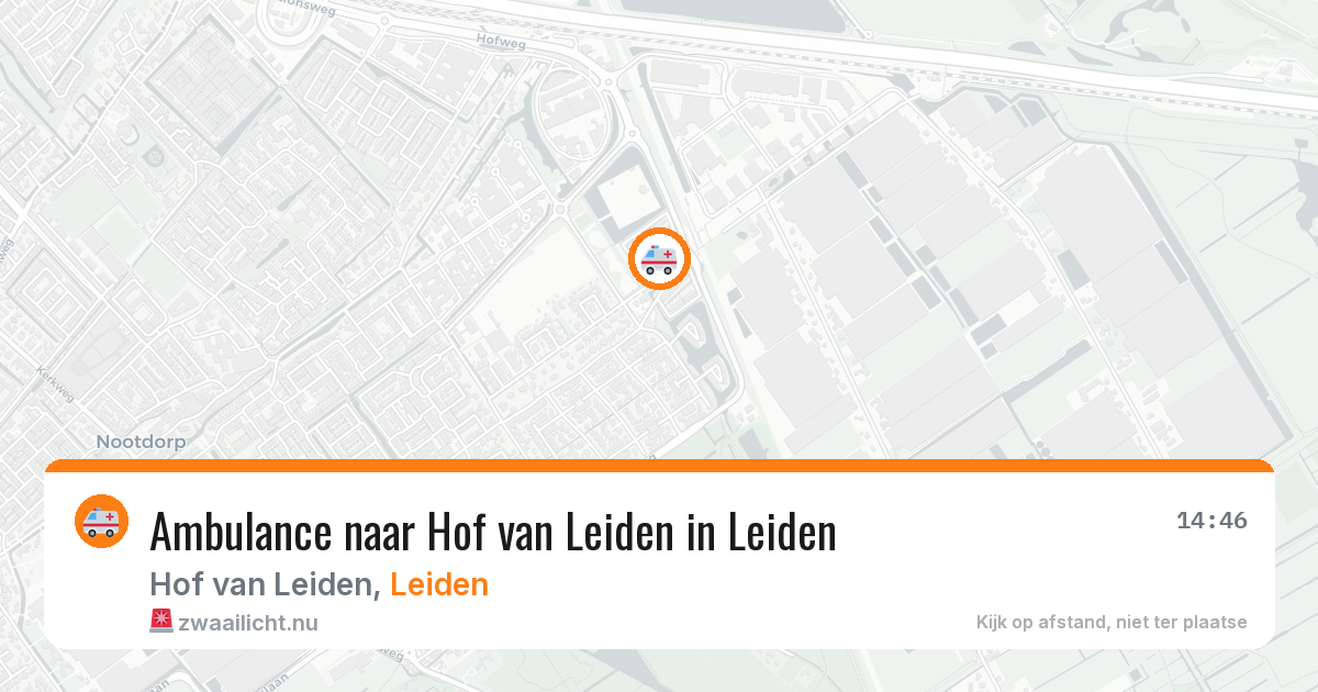 Ambulance naar Hof van Leiden in Leiden — 25 mei 2026