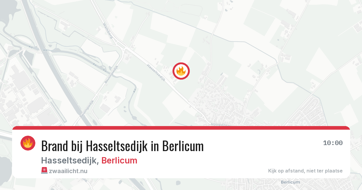 Brand bij Hasseltsedijk in Berlicum — 13 apr 2026