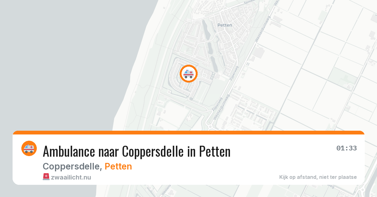 Ambulance naar Coppersdelle in Petten — 7 apr 2026