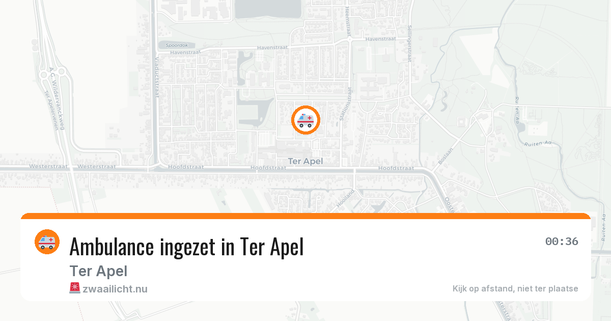 Ambulance ingezet in Ter Apel — 23 mei 2026 | 🚨 Zwaailicht.nu