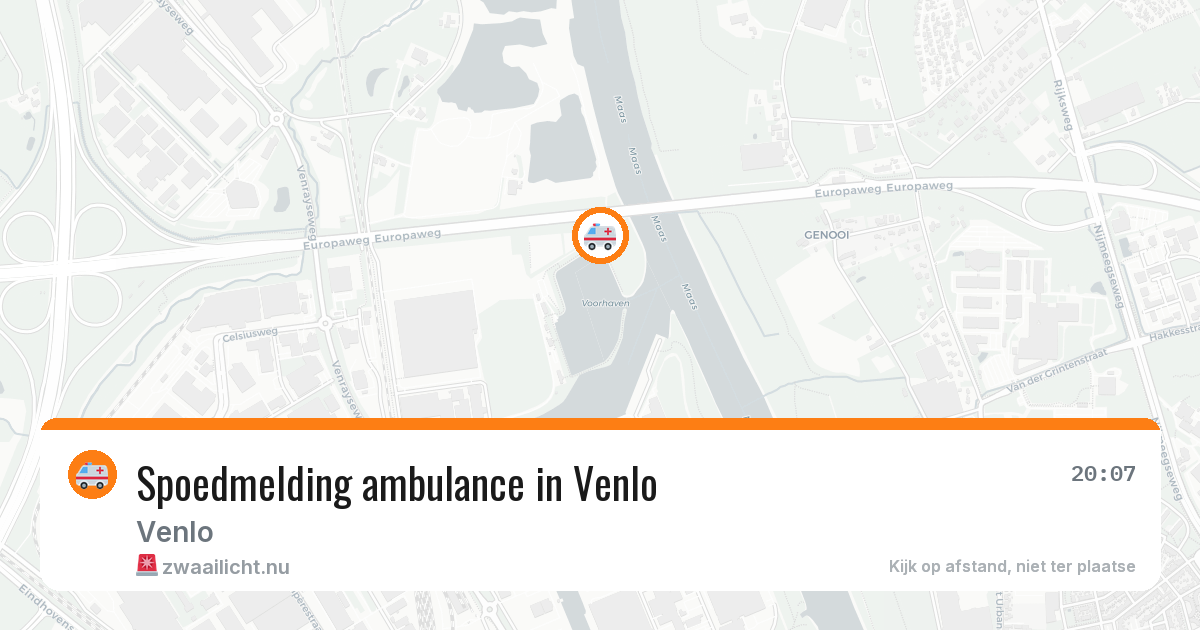 Spoedmelding ambulance in Venlo — 18 mei 2026
