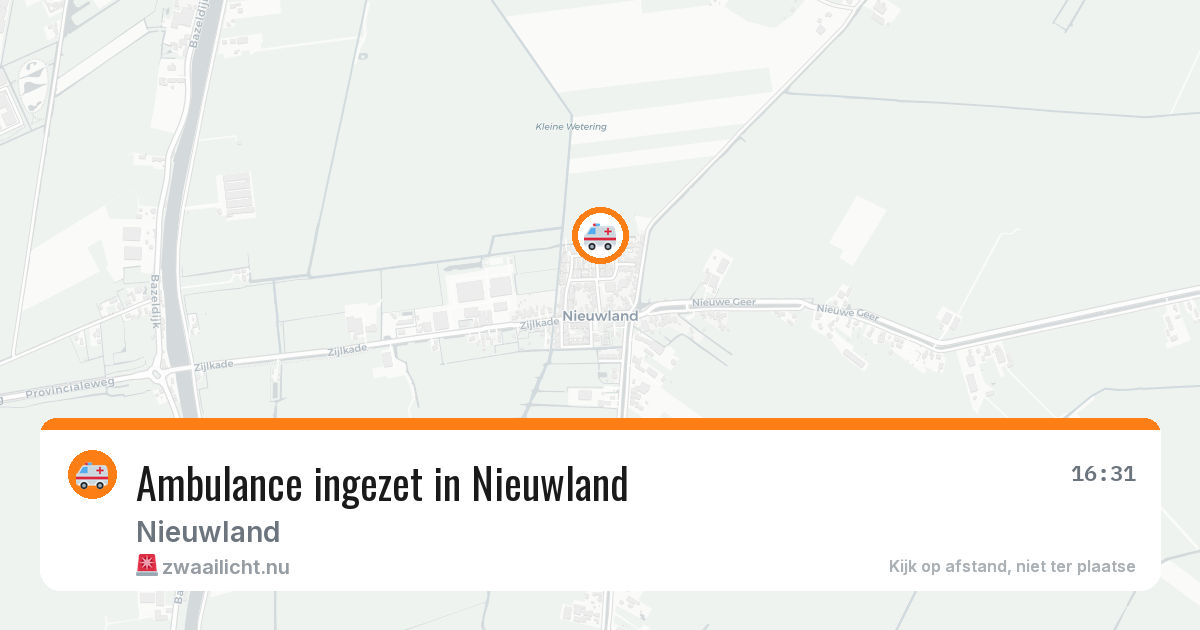 Ambulance ingezet in Nieuwland — 24 mei 2026