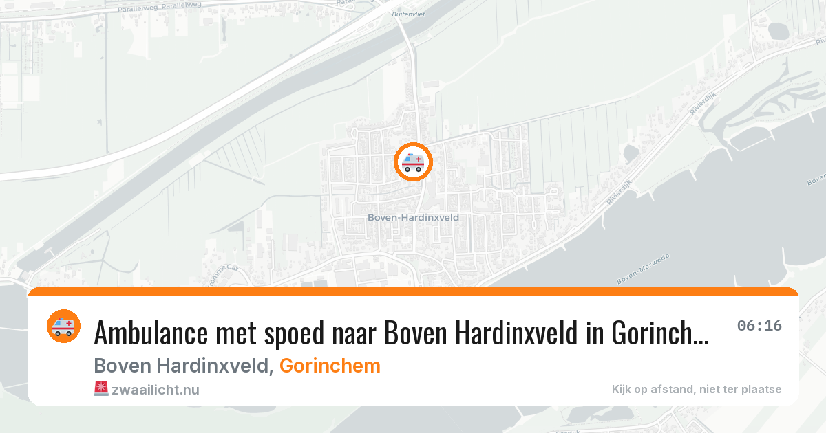 Ambulance met spoed naar Boven Hardinxveld in Gorinchem — 15 mei 2026