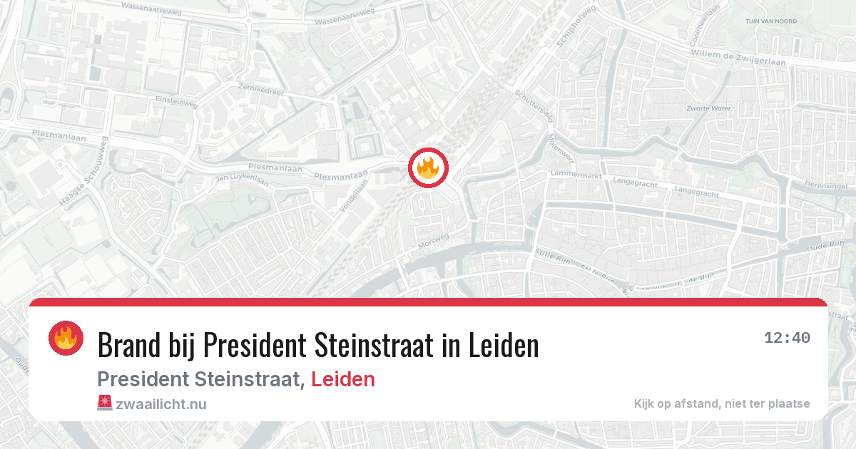 Brand bij President Steinstraat in Leiden — 3 jun 2026