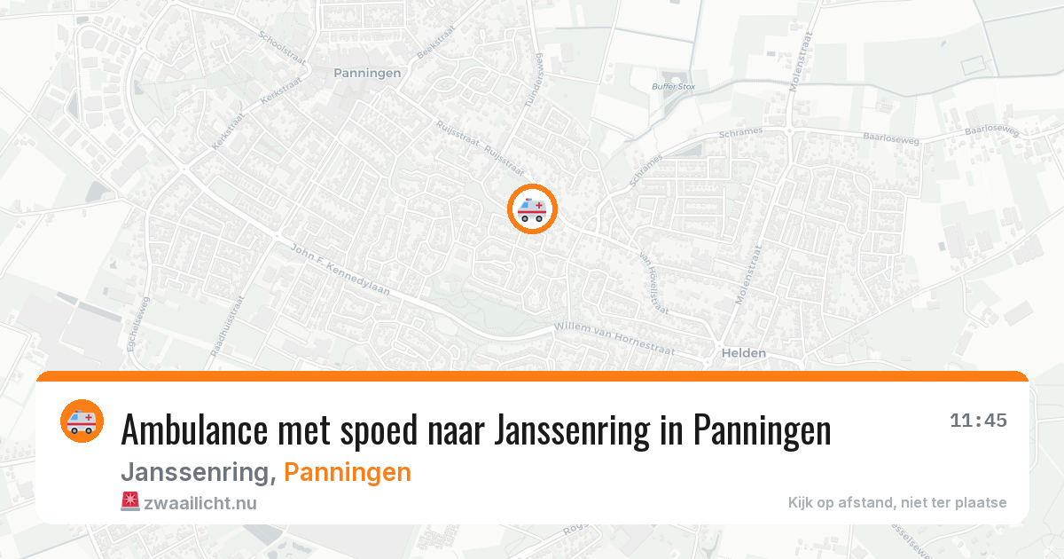 Ambulance met spoed naar Janssenring in Panningen — 24 jul 2026