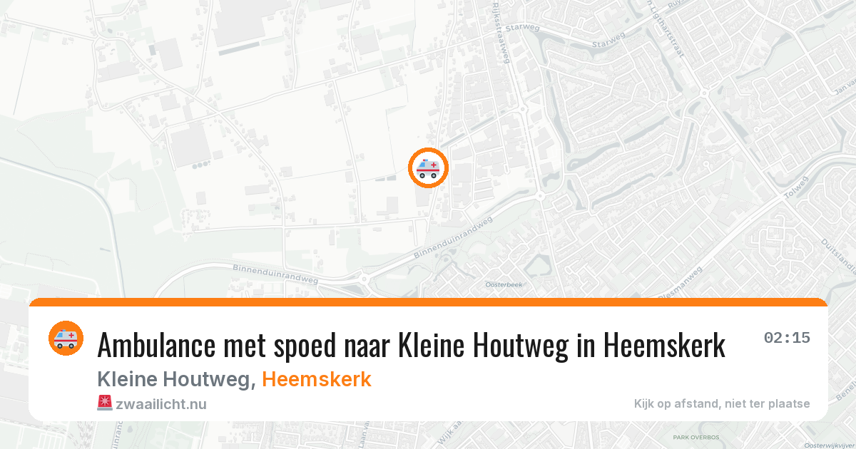 Ambulance met spoed naar Kleine Houtweg in Heemskerk — 23 jul 2026