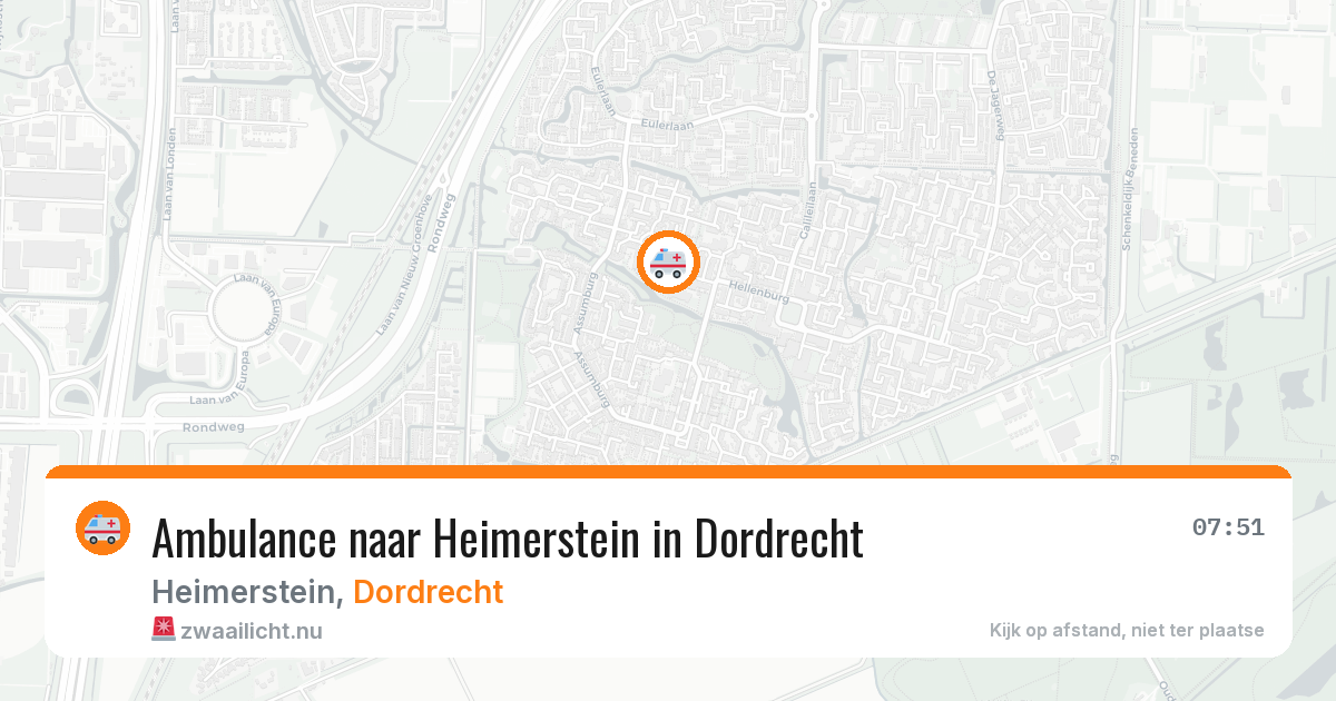 Ambulance naar Heimerstein in Dordrecht — 20 jul 2026