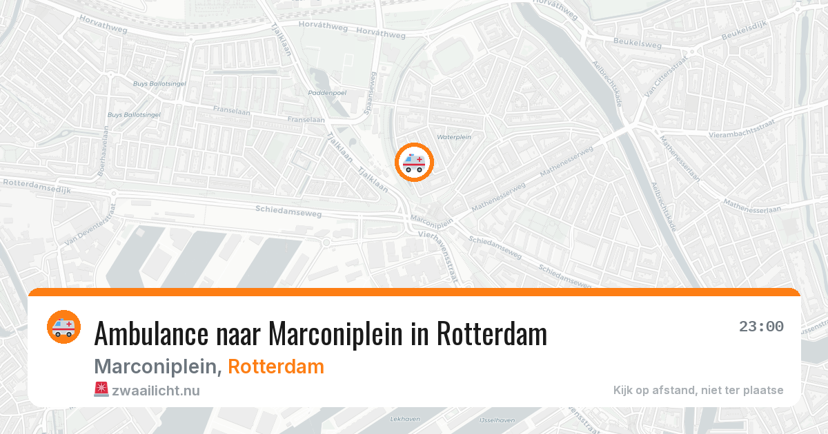 Ambulance naar Marconiplein in Rotterdam — 23 mei 2026