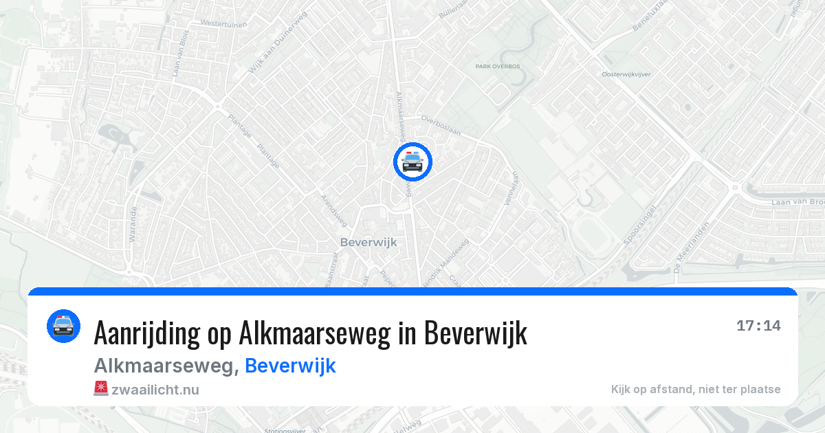 Aanrijding op Alkmaarseweg in Beverwijk — 21 apr 2026