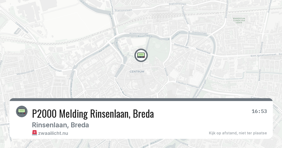 P2000 Melding Rinsenlaan, Breda — 2 mrt 2026