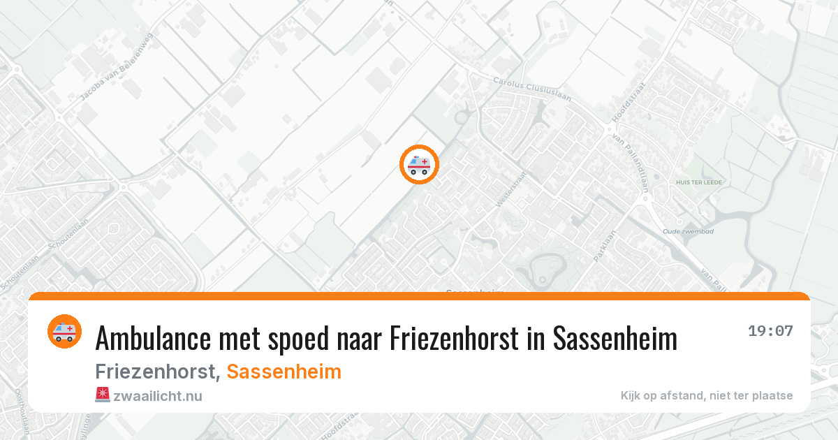Ambulance met spoed naar Friezenhorst in Sassenheim — 23 apr 2026
