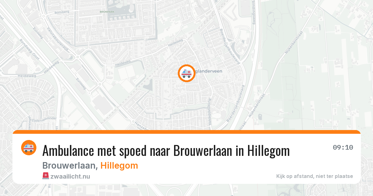 Ambulance met spoed naar Brouwerlaan in Hillegom — 23 jan 2026