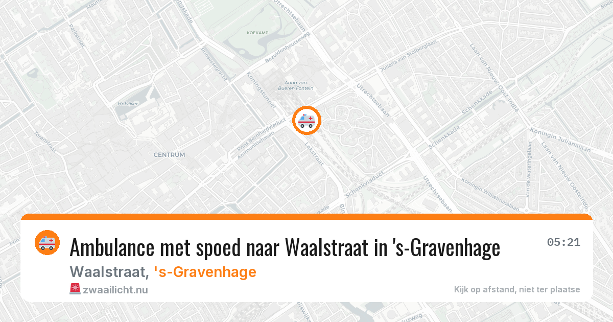 Ambulance met spoed naar Waalstraat in 's-Gravenhage — 25 jul 2026