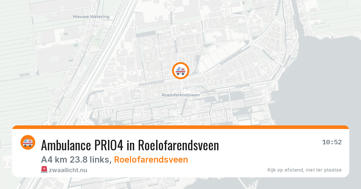 Ambulance PRIO4 in Roelofarendsveen — 10 mrt 2026 | 🚨 Zwaailicht.nu