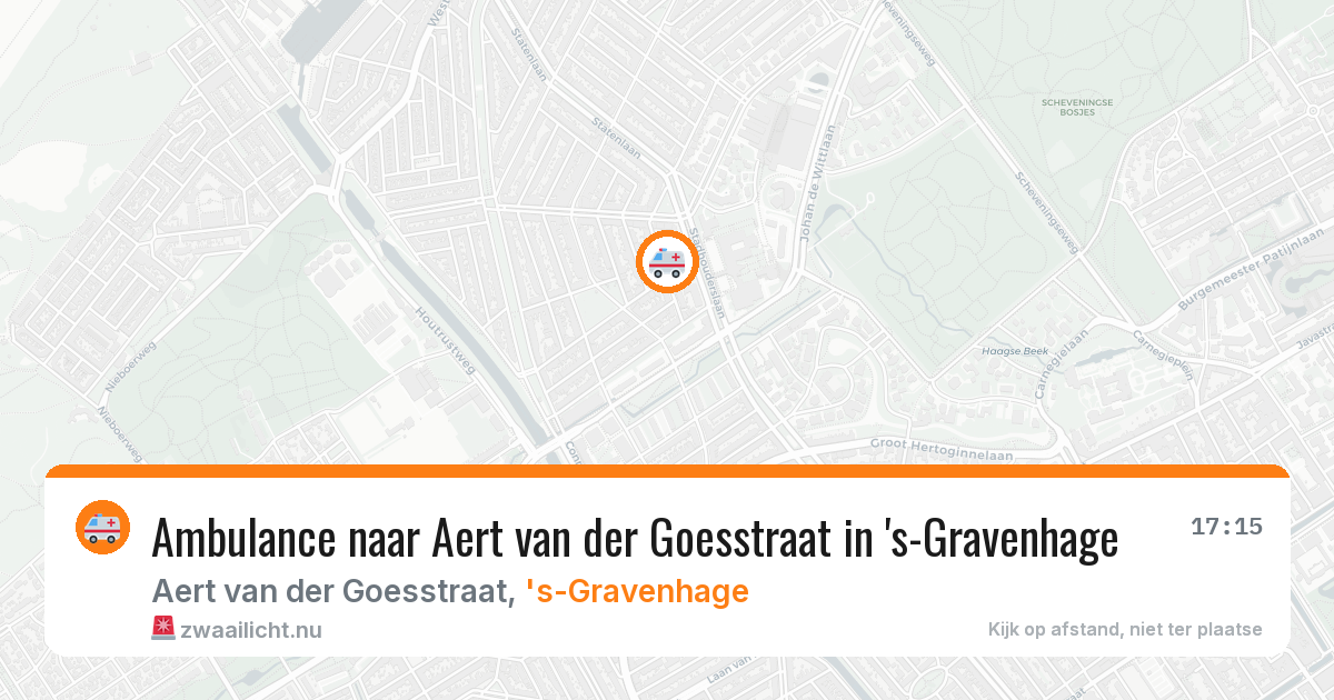 Ambulance naar Aert van der Goesstraat in 's-Gravenhage — 20 mei 2026