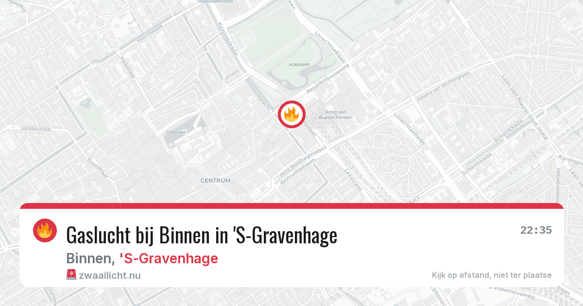 Gaslucht bij Binnen in 'S-Gravenhage — 16 mrt 2026