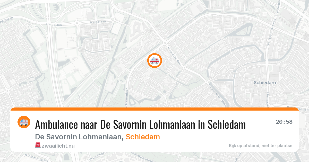 Ambulance naar De Savornin Lohmanlaan in Schiedam — 15 jul 2026