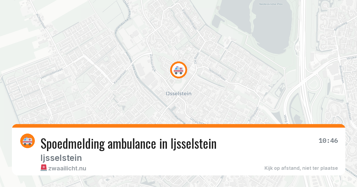 Spoedmelding ambulance in Ijsselstein — 18 jul 2026