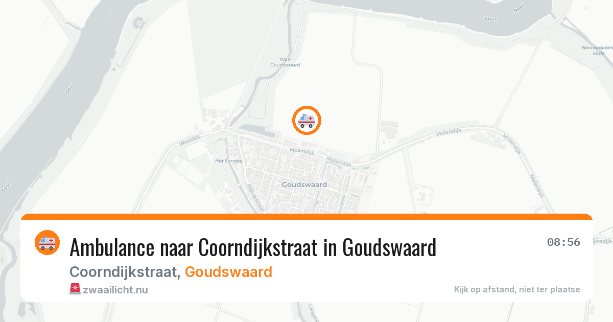Ambulance naar Coorndijkstraat in Goudswaard — 15 jul 2026