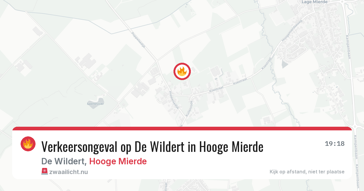 Verkeersongeval op De Wildert in Hooge Mierde — 28 mei 2026