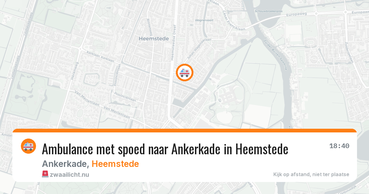 Ambulance met spoed naar Ankerkade in Heemstede — 8 jul 2026