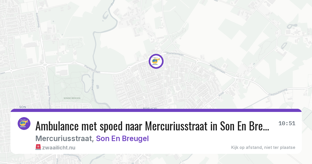 Ambulance met spoed naar Mercuriusstraat in Son En Breugel — 17 jul 2026