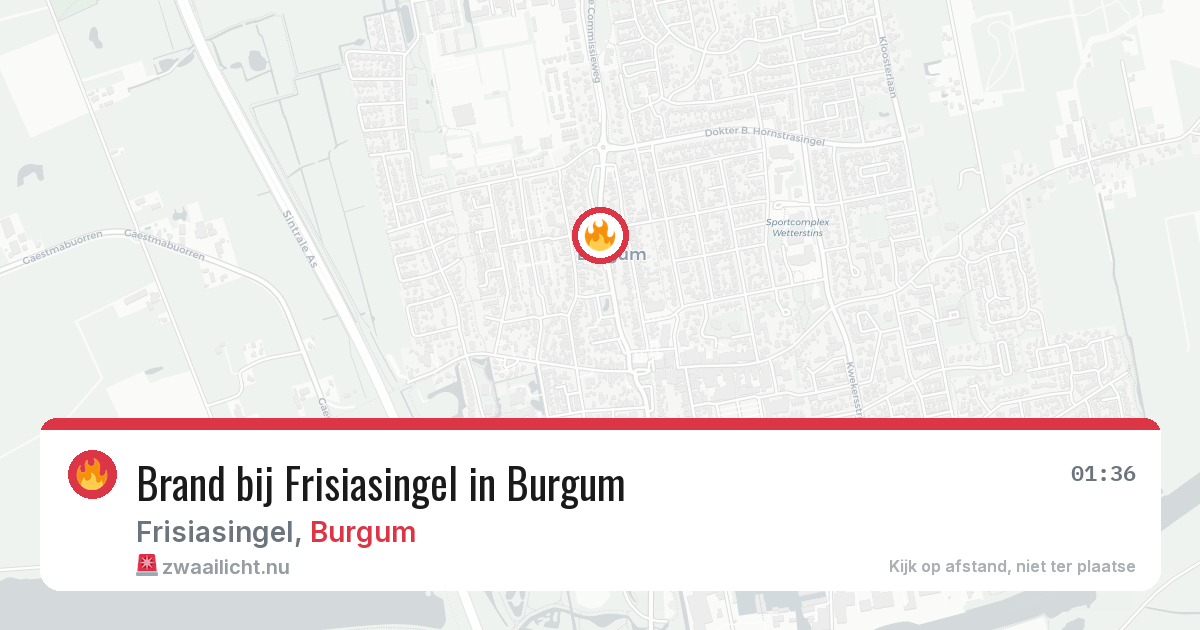 Brand bij Frisiasingel in Burgum — 27 jun 2026