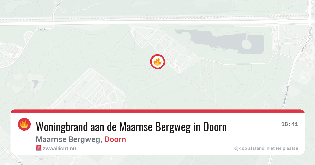 Woningbrand aan de Maarnse Bergweg in Doorn — 21 feb 2026