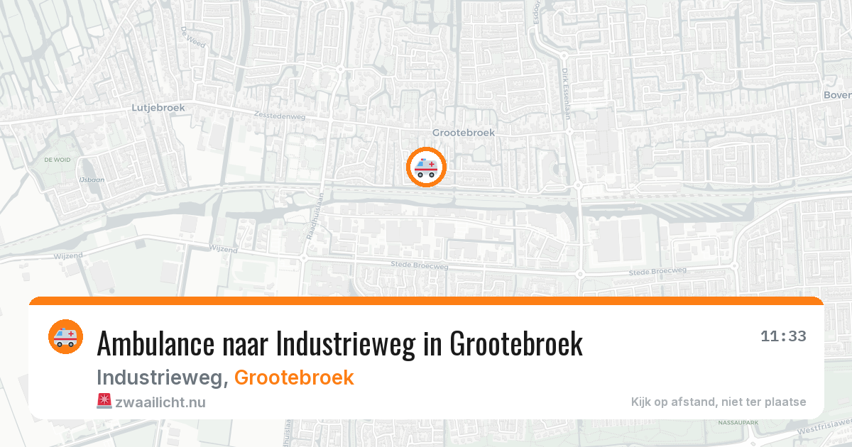 Ambulance naar Industrieweg in Grootebroek — 14 jul 2026