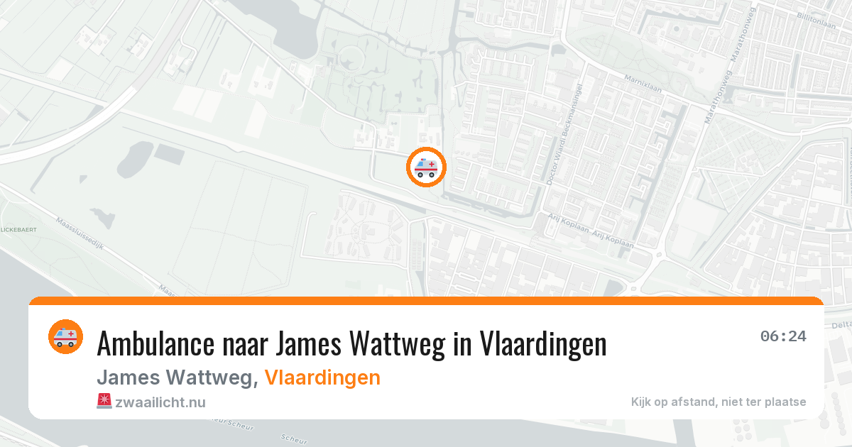 Ambulance naar James Wattweg in Vlaardingen — 12 apr 2026