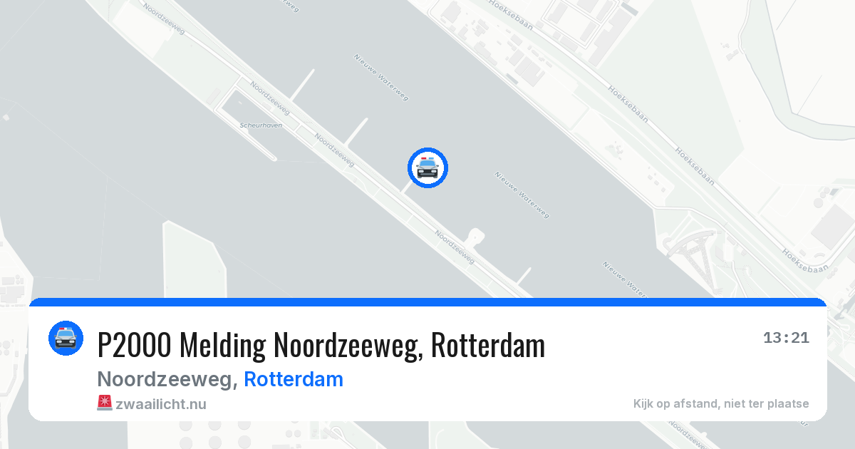 P2000 Melding Noordzeeweg, Rotterdam — 22 mrt 2026